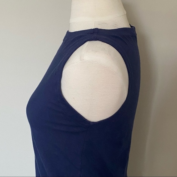 Athleta Navy Ruched Stretchy Tulip Tank Dress, XS - Picture 4 of 14